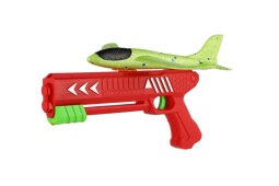 Letadlo vystřelovací pěnové s pistolí 26cm zelené